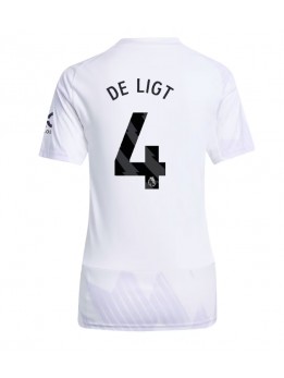 Billige Manchester United Matthijs de Ligt #4 Bortedrakt Dame 2025-26 Kortermet
